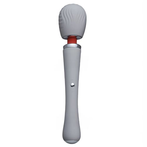 Вибратор-микрофон с дистанционным пультом силиконовый серый UPKO Wand 