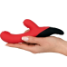 Вибратор вагинальный для точки G с отростком для стимуляции клитора красного цвета Javida