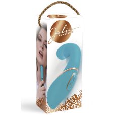Вібратор для точки G зі стимуляціею клітора бірюзовий Jülie Lovetoys 