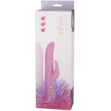 Силіконовий вібратор кролик рожевого кольору Vibe Therapy Delight