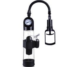 Автоматическая вакуумная помпа для увеличения пениса с манометром и вибрацией прозрачного цвета CanWinPenis Pump Steam Gauge