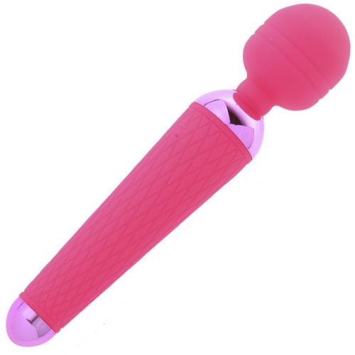 Вибромассажер Ванд универсальный в виде микрофона розового цвета CanWin Рoint