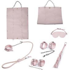 Набор БДСМ из искусственной кожи нежно розового цвета Runyu Glamorous Captivity