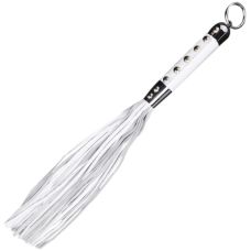 Флогер БДСМ з натуральної шкіри білого кольору Rude