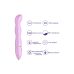 Вибратор для точки G с рельефным дизайном и функцией подогрева до комфортной температуры нежно розового цвета Qianyue Relievo
