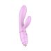 Вибратор для точки G и с отростком для клитора розового цвета Qianyue Parrot 