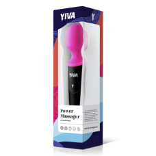 Вібромасажер Ванд у формі мікрофона чорно рожевого кольору Yiva Power Massager