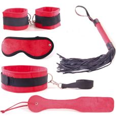 Набор БДСМ черно красного цвета Hision Red рain 5 предметов