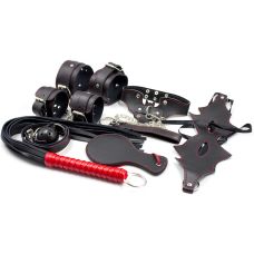 Кожаный набор БДСМ черного цвета Hision Leather рassion