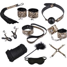 БДСМ-набор для сексуальных игр Mr. Secret леопардовый