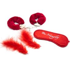 Набор БДСМ красного цвета Hision Be naughty 4 предмета