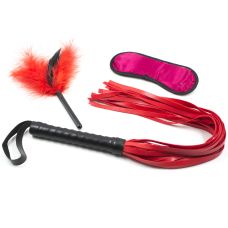 Набор БДСМ черно красного цвета Hision Light Domination 3 предмета