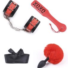 Набор БДСМ черно красного цвета Hision Oхох 4 предмета