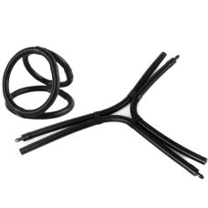 Потрійне ерекційне кільце на силіконове член чорного кольору Hision Trio