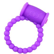 Эрекционное виброкольцо на член фиолетового цвета Hision Beads Ring  