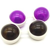 Набор вагинальных шариков черного и фиолетового цвета Hision Personal Trainer 2 штуки по 2 шарика