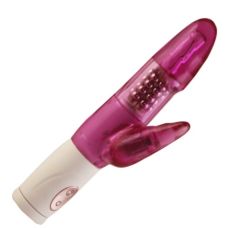 Вібратор з відростком для клітора та ротацією фіолетового кольору Ningbo aiLe Crimson Rabbit