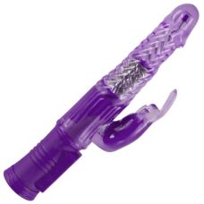 Вібратор реалістичний з відростком для клітора та ротацією лілового кольору Ningbo aiLe Super Bunny