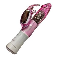 Вібратор реалістичний з відростком для клітора та ротацією рожевого кольору Ningbo aiLe Big Bunny