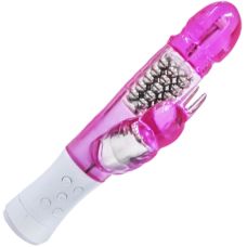 Вібратор реалістичний з відростком для клітора малинового кольору Ningbo aiLe Big Pal