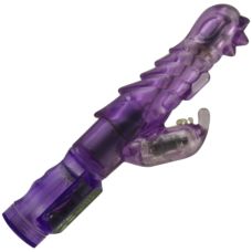 Вібратор з шипами та відростком для клітора та ротацією фіолетового кольору Ningbo aiLe Dragon