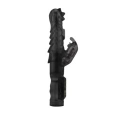 Вібратор з шипами та відростком для клітора та ротацією чорного кольору Ningbo aiLe Dragon