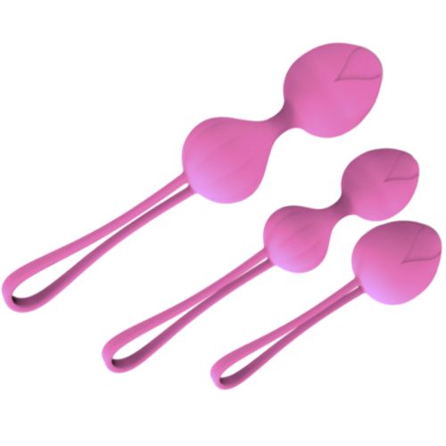 Набор вагинальных шариков нежно розового цвета Ningbo aiLe Trio 3 штуки