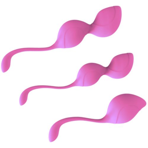 Набор вагинальных шариков нежно розового цвета Ningbo aiLe Kegel Set 3 штуки
