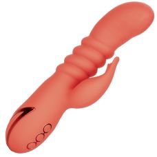 Вібратор-кроль рельєфний з відростком для клітора помаранчевий CalExotics County Cutie