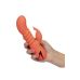 Вібратор-кроль рельєфний з відростком для клітора помаранчевий CalExotics County Cutie