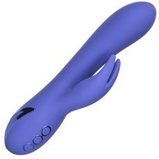 Вібратор-кролик із відростком для кліторальної стимуляції фіолетовий CalExotics Beverly Hills Bunny