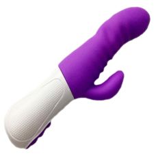 Інноваційний вібратор для точки G та з відростком для клітора фіолетового кольору Aisnn Sparrow