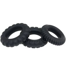 Набір ерекційних силіконових кілець чорного кольору Winyi Cuddle Black Set 2 3 штуки