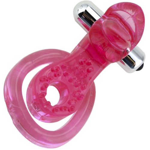 Эрекционное виброкольцо на пенис розового цвета Winyi Erection