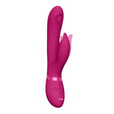 Вибратор Пульсатор для точки G и с отростком для клитора розовый Vive Aimi