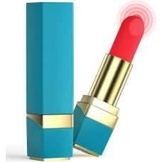 Вібратор помада для клітора блакитного кольору Cottelli Collection Lipstick