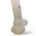 Фаллоимитатор реалистичный на присоске полупрозрачный Cottelli Collection Confetti Dildo 