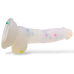 Фаллоимитатор реалистичный на присоске полупрозрачный Cottelli Collection Confetti Dildo 