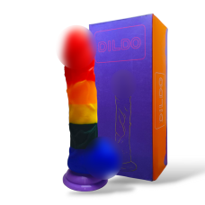 Яскравий фалоімітатор на присосці кольоровий Cottelli Collection Festive penis