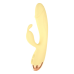 Кролик вібратор з відростком для клітора жовтий Cottelli Collection Deformed rabbit