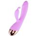 Вібратор кролик з відростком для клітора фіолетовий Cottelli Collection Deformed rabbit
