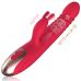 Вибратор кролик с отростком для клитора с режимом фрикций красного цвета Cottelli Collection Fish&Rabbit