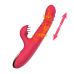 Вібратор кролик з відростком для клітора з ротацією та функцією підігріву червоного кольору Cottelli Collection Fish tongue