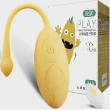 Вагинальное виброяйцо с пультом ДУ цвет жёлтый Cottelli Collection Monster egg