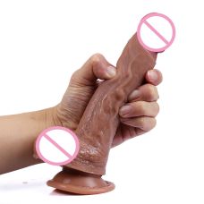 Реалистичный фаллоимитатор на присоске коричневый Cottelli Collection Brown barrel