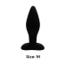 Анальная пробка из медицинского силикона черного цвета SEX TIME размер М