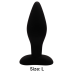 Анальна пробка із медичного силікону чорного кольору SEX TIME розмір L