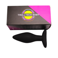 Анальная пробка из медицинского силикона черного цвета SEX TIME размер L