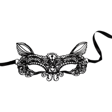 Ажурная маска на глаза с ушками черного цвета Easy Life BDSM Desire