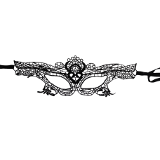 Ажурная маска на глаза узорчатая черного цвета Easy Life BDSM Desire